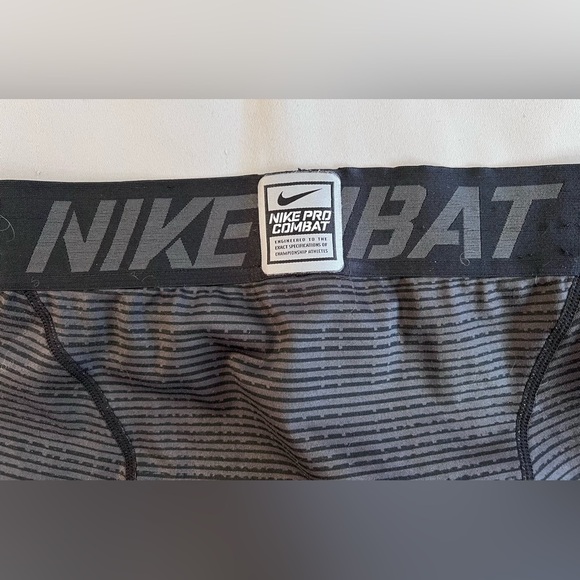 Nike Pro Combat Compression Leggings Men Sz Large Black Run Athletic Pants - Picture 8 of 9